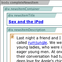 A feed styled with Ollicle X-ray