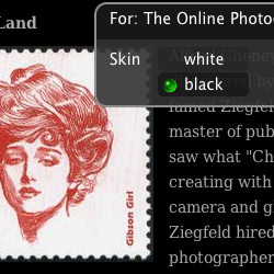 The dark theme is great for images