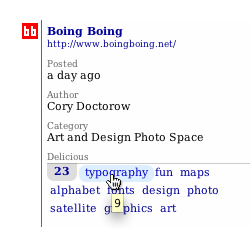 Number of time a bookmark is used in a tooltip